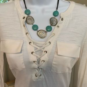 WHBM White Casual shirt